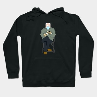 Bernie Sanders Mittens Sitting Inauguration 8 Bit Meme Hoodie